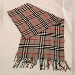 Plaid Fringe Winter Scarf Men's Women's Unisex